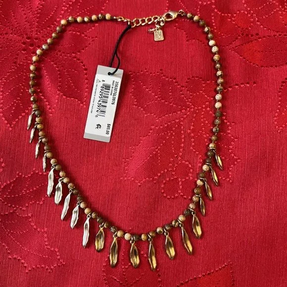 Robert Lee Morris Soho Shaky Leaf Jasper Necklace💖Valentine’s Gift under $25💖 - Picture 8 of 8